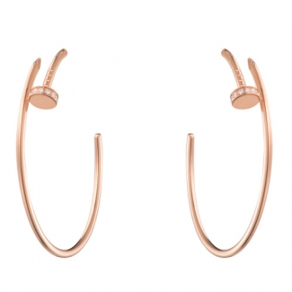 Replica Cartier Juste Un Clou Earring 18K Pink Gold With 28 Diamonds B8301212