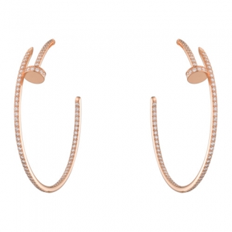 Replica Cartier Juste Un Clou Earring 18K Pink Gold With Diamonds N8515009