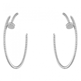Replica Cartier Juste Un Clou Earring 18K White Gold With Diamonds N8515008