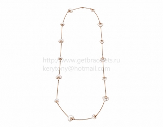 Fake BVLGARI BVLGARI Sautoir Necklace in Pink Gold and Mother of Pearl