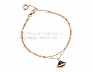 Replica Bvlgari DIVAS' Dream Bracelet Rose Gold with Onyx
