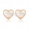 Van Cleef & Arpels Sweet Alhambra Heart Earrings Pink Gold With White Mother Of Pearl
