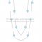 Van Cleef & Arpels Vintage Alhambra Necklace White Gold 10 Motifs With Turquoise Mother Of Pearl