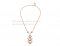 Replica Bvlgari Divas' Dream Rose Gold Necklace with Pave Diamonds