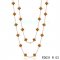 Fake Van Cleef & Arpels Vintage Alhambra Necklace In Pink Gold With 20 Motifs