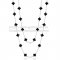 Van Cleef & Arpels Vintage Alhambra Necklace White Gold 20 Motifs With Black Agate Mother Of Pearl