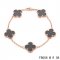 Fake Van Cleef & Arpels Alhambra Bracelet In Pink With 5 Black Clover