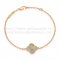 Van Cleef & Arpels Sweet Alhambra Bracelet Pink Gold With Gray Mother Of Pearl