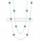 Van Cleef & Arpels Vintage Alhambra Necklace White Gold 10 Motifs With Malachite Mother Of Pearl