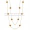 Van Cleef & Arpels Vintage Alhambra Necklace Yellow Gold 10 Motifs With Tiger's Eye Mother Of Pearl