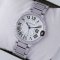 Ballon Bleu de Cartier medium steel watch with diamonds on bezel