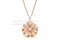 Replica Bvlgari Divas' Dream Necklace in Rose Gold with Pave Diamonds Petals
