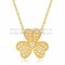 Van Cleef Arpels Frivole Necklace Yellow Gold With Pave Diamonds