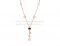 Replica Bvlgari B.zero1 Rose Gold Necklace with Black Ceramic and Pave Diamonds