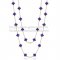 Van Cleef & Arpels Vintage Alhambra Necklace Pink Gold 20 Motifs With Lapis Stone Mother Of Pearl