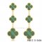 Replica Van Cleef & Arpels Malachite Yellow Gold Earrings