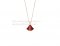Replica Bvlgari Divas' Dream Necklace in Rose Gold with Carnelian and Diamond