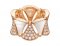 Replica Bvlgari Divas' Dream Ring Rose Gold with Mother of Pearl and Pave Diamonds