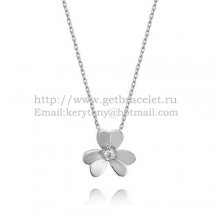 Van Cleef Arpels Frivole Necklace White Gold With Round Diamonds