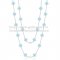 Van Cleef & Arpels Vintage Alhambra Necklace White Gold 20 Motifs With Turquoise Mother Of Pearl