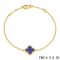 Fake Van Cleef & Arpels Sweet Alhambra Bracelet In Yellow Gold With Lapis Lazuli