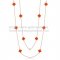 Van Cleef & Arpels Vintage Alhambra Necklace Pink Gold 10 Motifs With Carnelian Mother Of Pearl