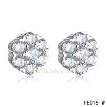 Fake Van Cleef & Arpels Fleurette Earstuds White Earrings With 7 Diamonds