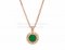 Copy BVLGARI BVLGARI necklace Pink Gold with Green Jade and Pave Diamonds