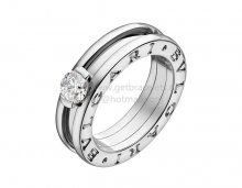 Replica Bvlgari B.zero1 1-band White Gold Solitaire Ring with Brilliant cut Diamond