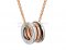 Replica Bvlgari B.zero1 Pendant in Rose and White Gold