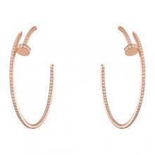 Replica Cartier Juste Un Clou Earring 18K Pink Gold With Diamonds N8515009