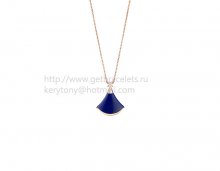 Replica Bvlgari Divas' Dream Necklace in Rose Gold with Lapis Lazuli and Diamond