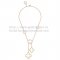 Van Cleef & Arpels Magic Alhambra Necklace Pink Gold 6 Motifs With White Mother Of Pearl
