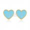 Van Cleef & Arpels Sweet Alhambra Heart Earrings Yellow Gold With Turquoise Mother Of Pearl