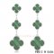 Cheap Van Cleef & Arpels Malachite White Gold Earrings