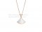 Replica Bvlgari Divas' Dream Necklace Rose Gold with Mother of Pearl and Pave Diamonds