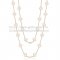 Van Cleef & Arpels Vintage Alhambra Necklace Pink Gold 20 Motifs With White Mother Of Pearl