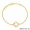 Fake Van Cleef & Arpels Sweet Alhambra Bracelet In Yellow Gold With White Mother-Of-Pearl