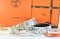 Hermes Reversible Belt White/Black Snake Stripe Leather With 18K Gold Plates Strip H Buckle