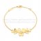 Van Cleef & Arpels Flowers Frivole Bracelet 3 Flowers Yellow Gold With Diamond