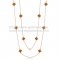 Van Cleef & Arpels Vintage Alhambra Necklace Pink Gold 10 Motifs With Tiger's Eye Mother Of Pearl