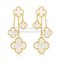 Van Cleef & Arpels Magic Alhambra 4 Motifs Earrings Yellow Gold With White Mother Of Pearl