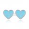 Van Cleef & Arpels Sweet Alhambra Heart Earrings White Gold With Turquoise Mother Of Pearl