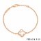 Replica Van Cleef & Arpels Sweet Alhambra Bracelet In Pink Gold With White Mother-Of-Pearl