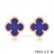 Cheap Van Cleef & Arpels Clover Amethyst Pink Gold Earrings