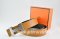 Hermes Reversible Belt Light Coffe/Black Togo Calfskin With 18k Silver H Buckle