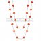 Van Cleef & Arpels Vintage Alhambra Necklace White Gold 20 Motifs With Carnelian Mother Of Pearl